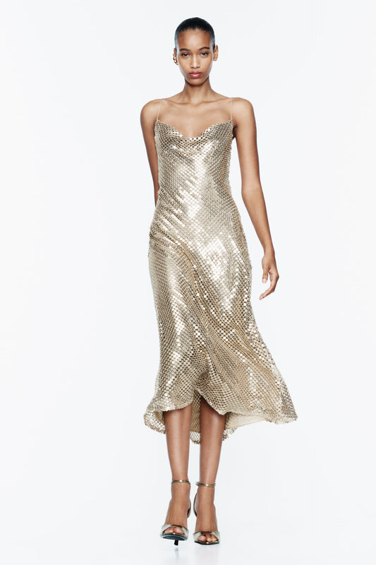 sequin midi dress