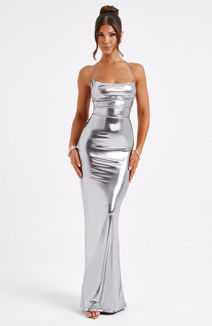 metallic dress