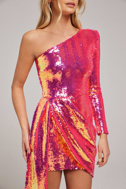 pink iridescent dress