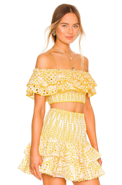 yellow two piece set