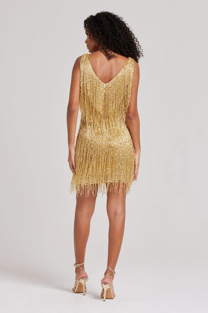 embellished fringe dress