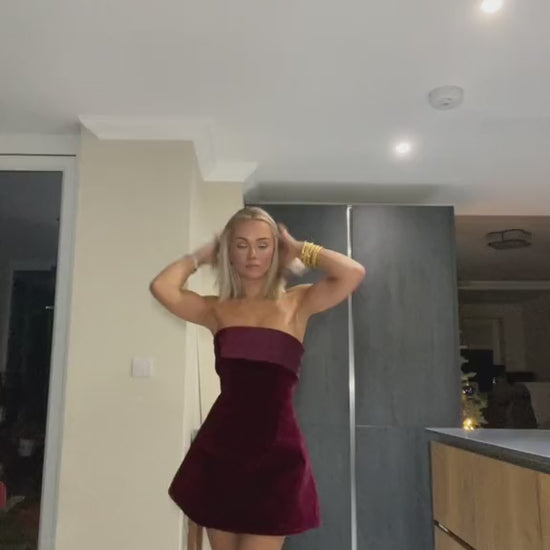 velvet mini dress