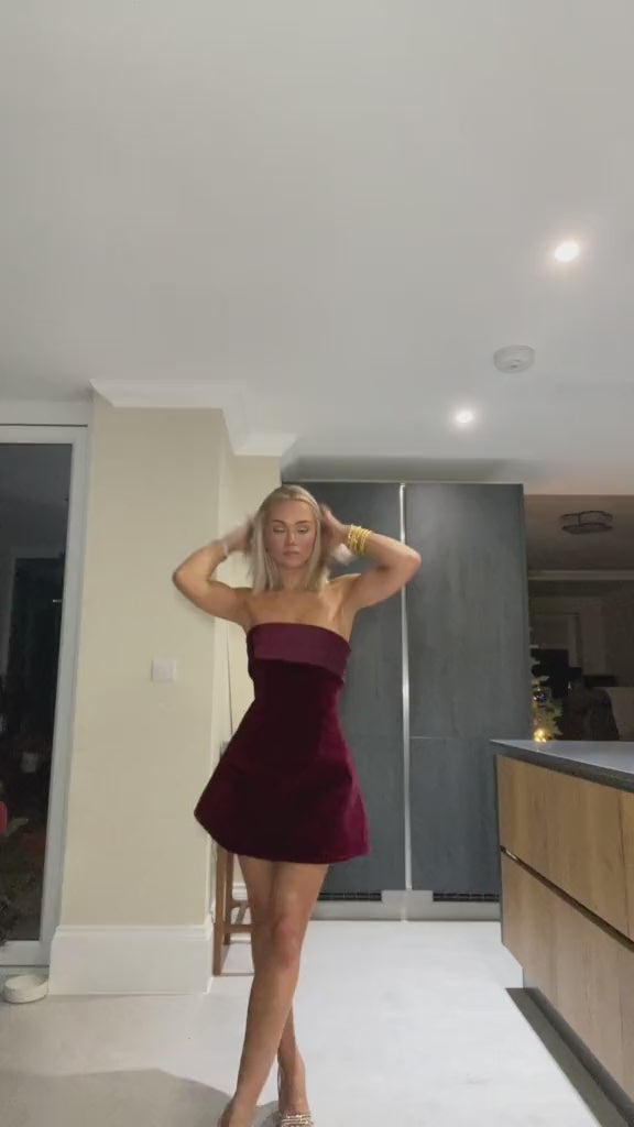 velvet mini dress