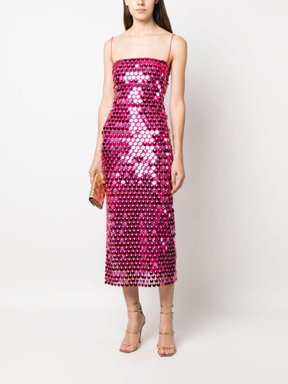 pink sequin dress