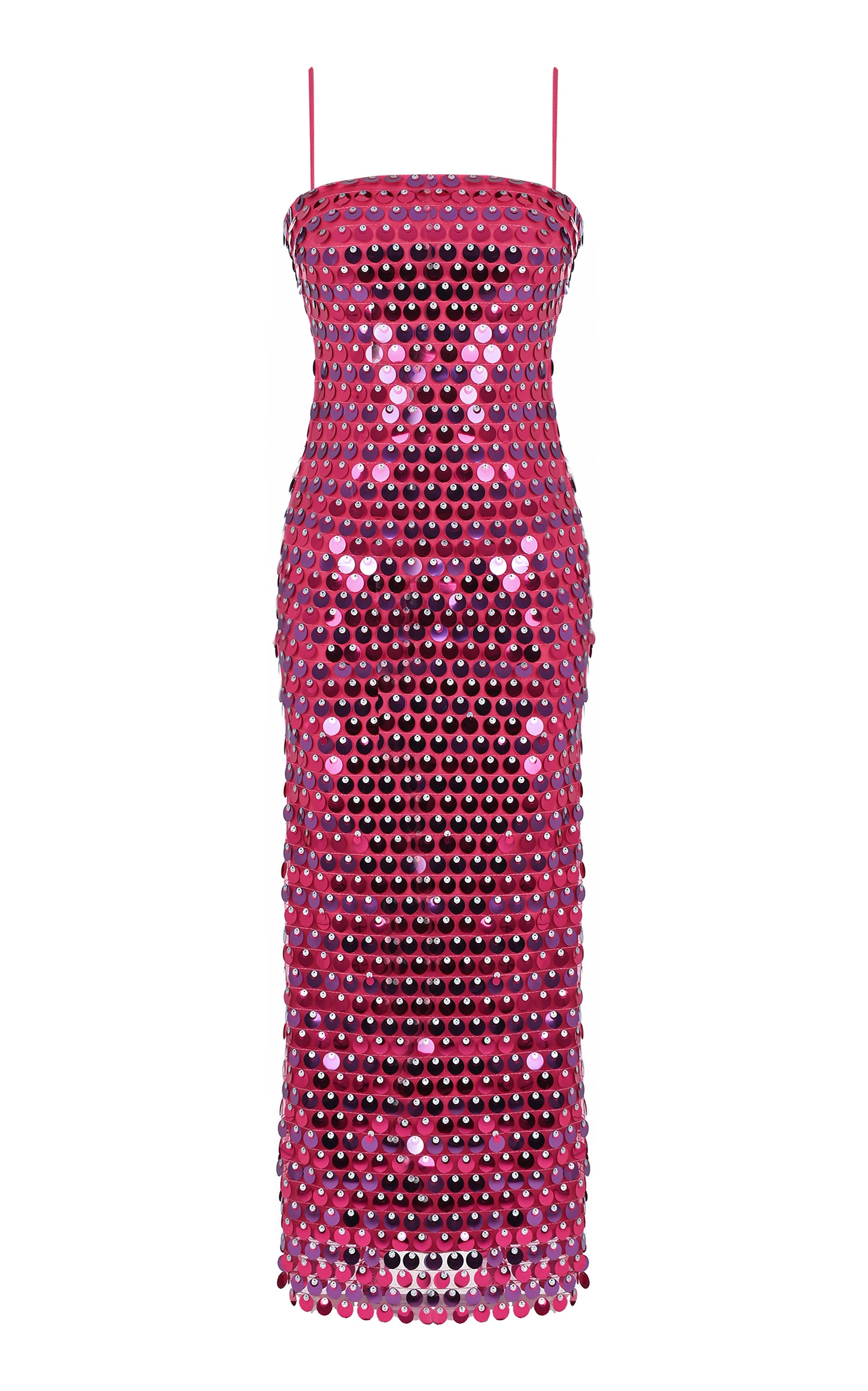 pink prom dress with sequins